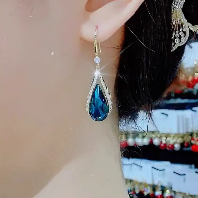 Classic Blue Drops Earrings for Women