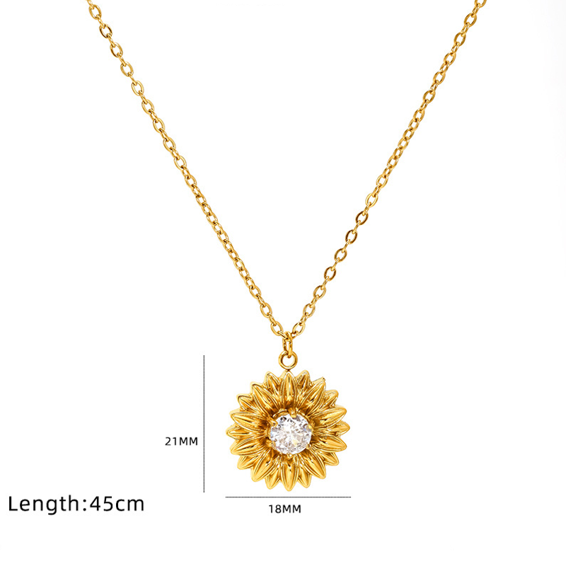 Elegant and Exquisite Sunflower Necklace with Premium Feel