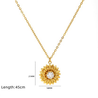 Elegant and Exquisite Sunflower Necklace with Premium Feel