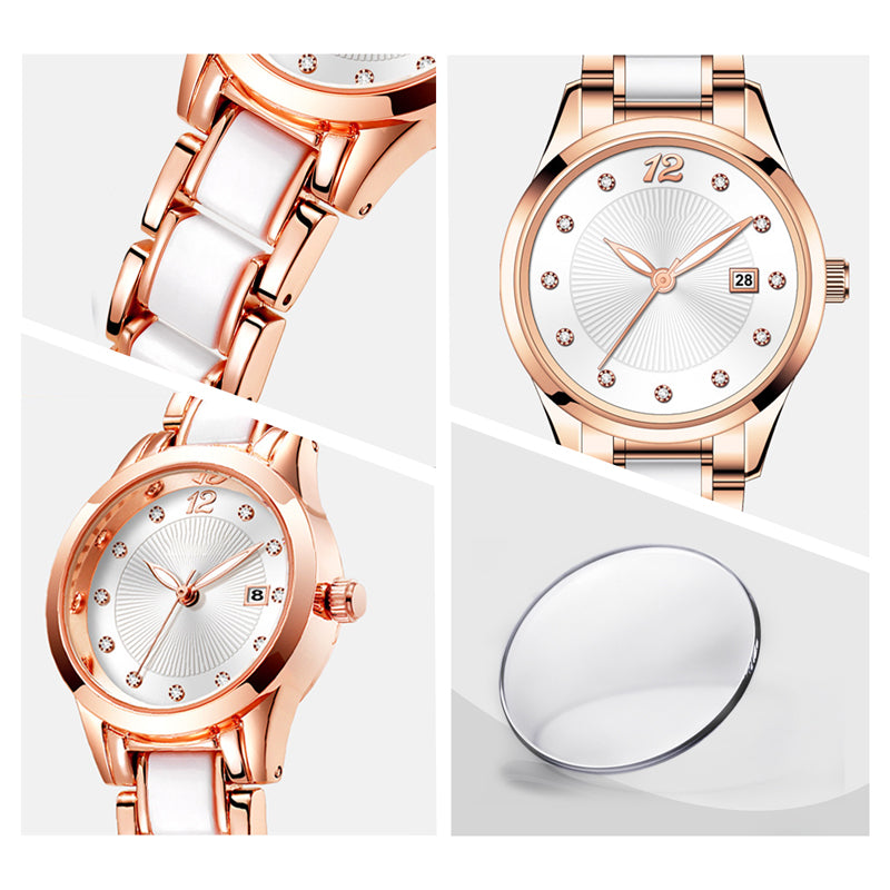 Glacier Glazed Ceramic Waterproof Women's Watch