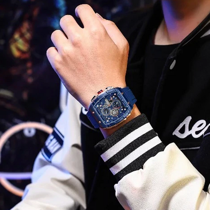 🌈Cyberpunk Futuristic Style⌚Men's Multifunctional Fashion Quartz Watch