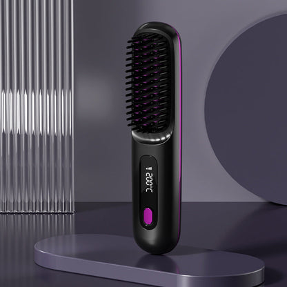 🔥Wireless Ceramic Heating Hair Straightening Comb
