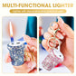Sparkling Rhinestones Milk Tea Lighter Keychain