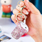 Sparkling Rhinestones Milk Tea Lighter Keychain