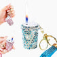 Sparkling Rhinestones Milk Tea Lighter Keychain