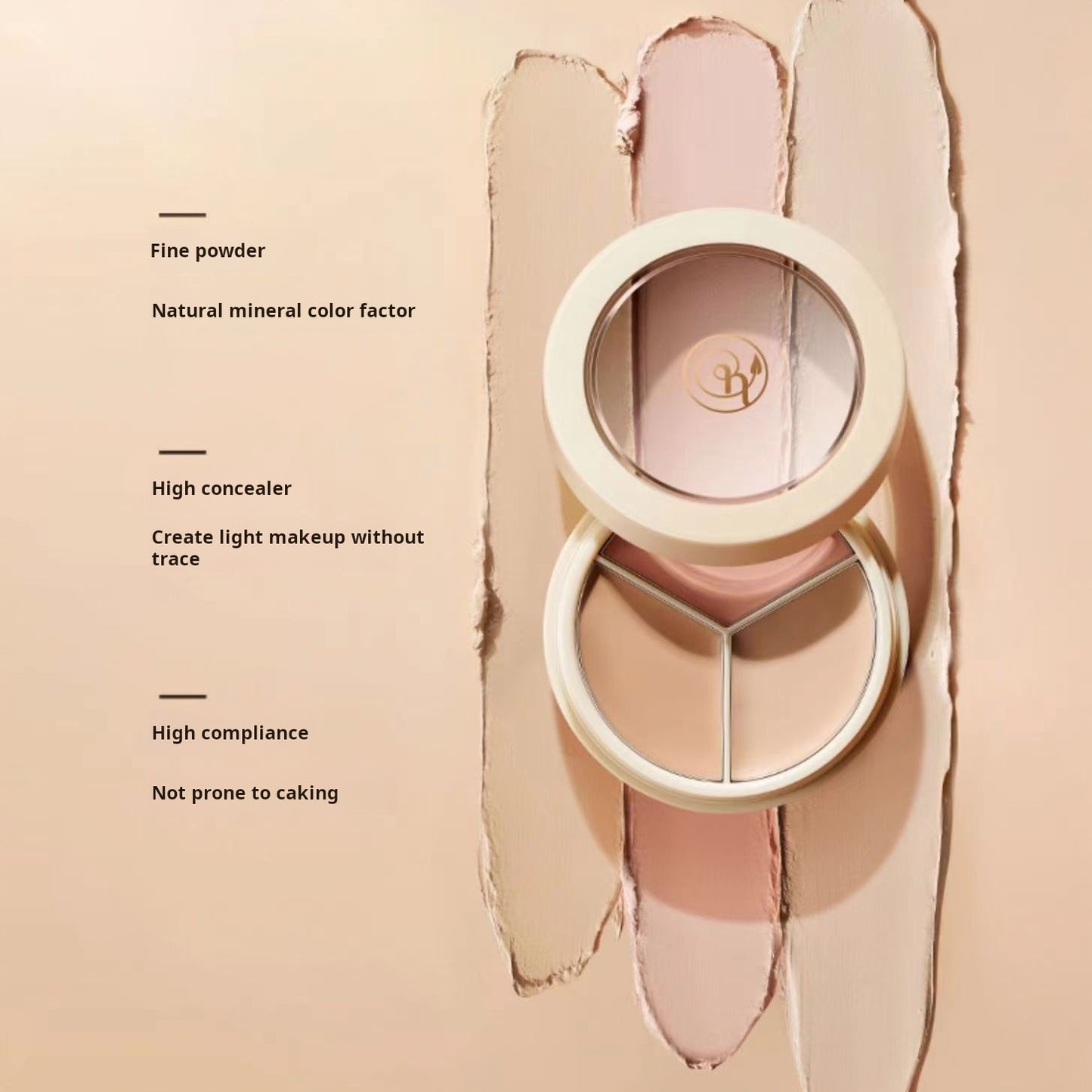3-In-1 Contouring And Brighten Concealer Palette
