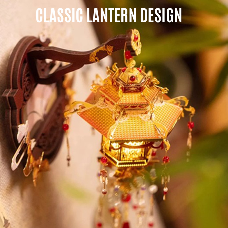3D Puzzle Warm LED Light Lantern Fridge Magnet