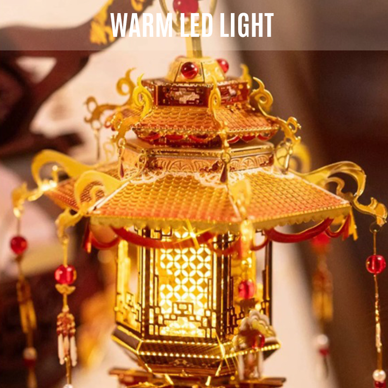 3D Puzzle Warm LED Light Lantern Fridge Magnet