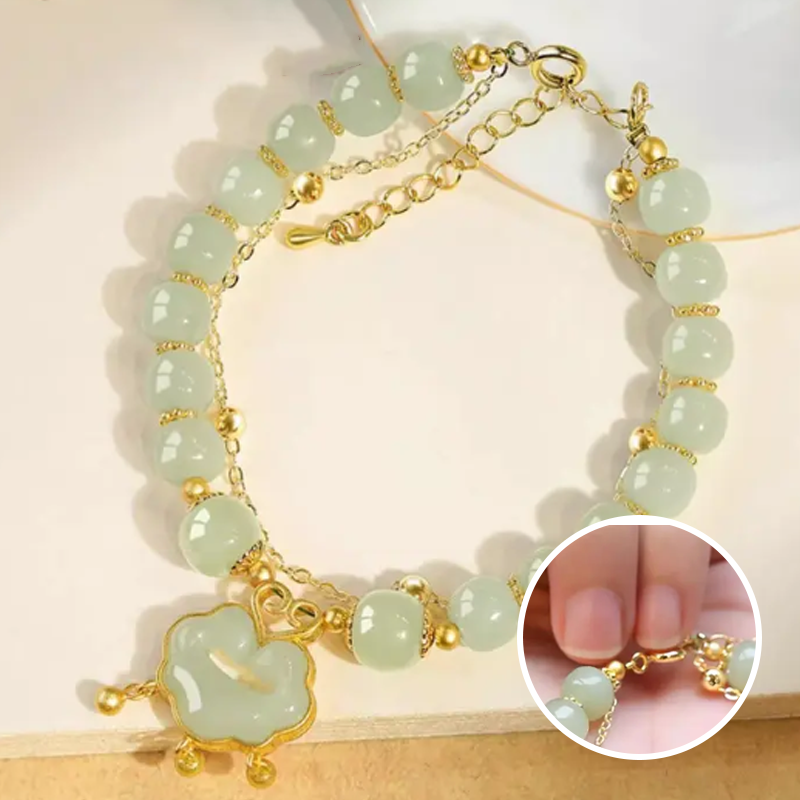Adjustable Beaded Bracelet with Pendant