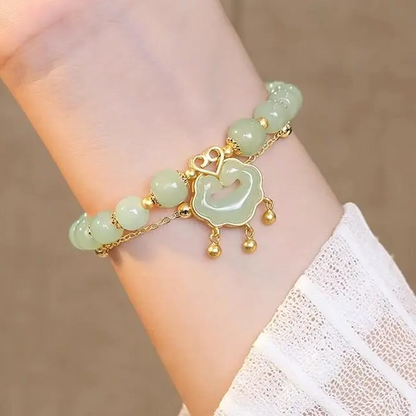 Adjustable Beaded Bracelet with Pendant