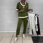 💜Women's Casual V-Neck Top and Pants Set