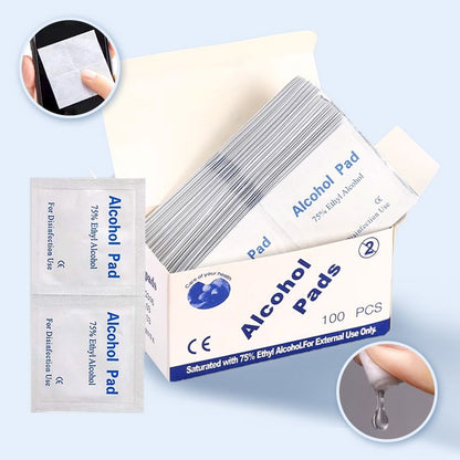 🌟🧼 Disposable alcohol swabs with 75% ethyl alcohol🎁