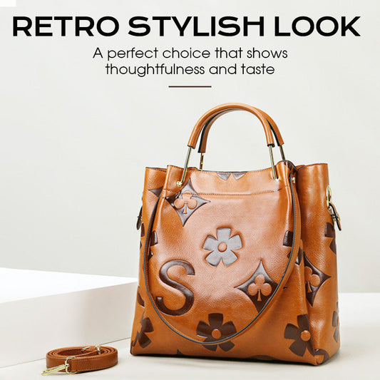 💥Large-Capacity Vintage Embossed Bucket Bag