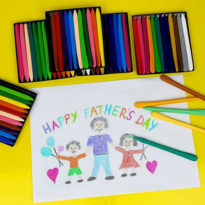 36-color triangular crayons - non-toxic, washable colored oil pastel painting set