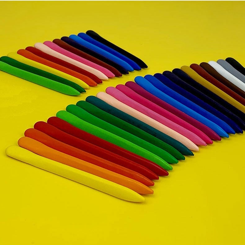 36-color triangular crayons - non-toxic, washable colored oil pastel painting set
