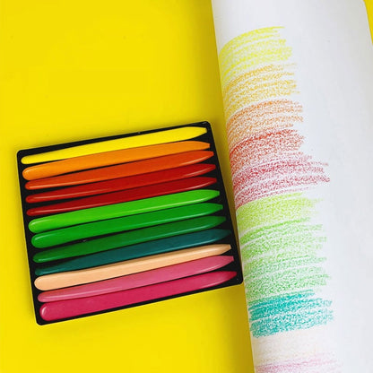 36-color triangular crayons - non-toxic, washable colored oil pastel painting set
