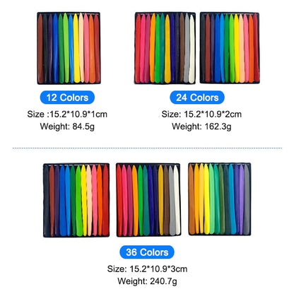 36-color triangular crayons - non-toxic, washable colored oil pastel painting set