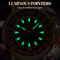Men's large dial watch with openwork dial