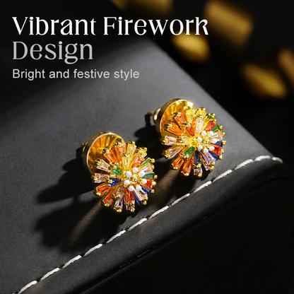 Colorful Firework Stud Earrings for Women