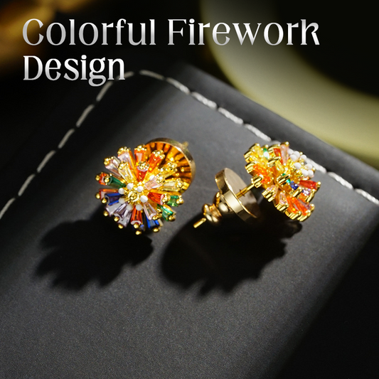 Colorful Firework Stud Earrings for Women