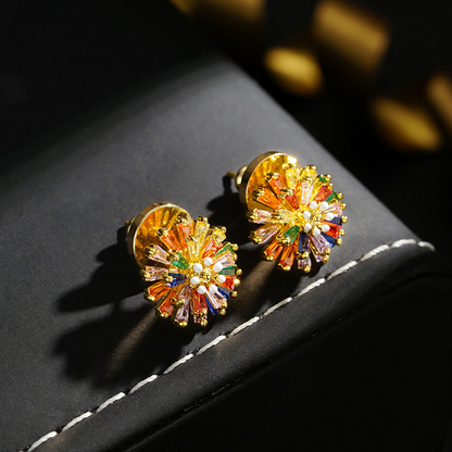 Colorful Firework Stud Earrings for Women