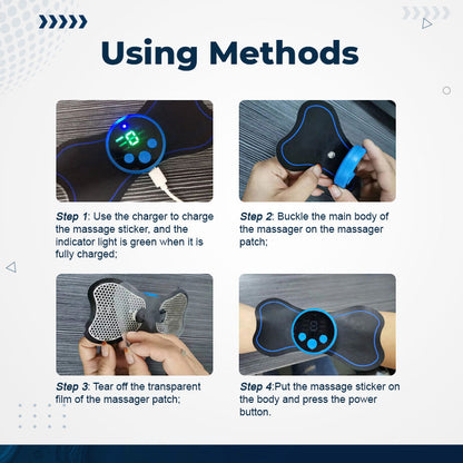 Portable Mini Massager Adjustable Intensity for Neck, Back, Waist, Hips & Legs. Relax Anywhere! 💆‍♀️✨