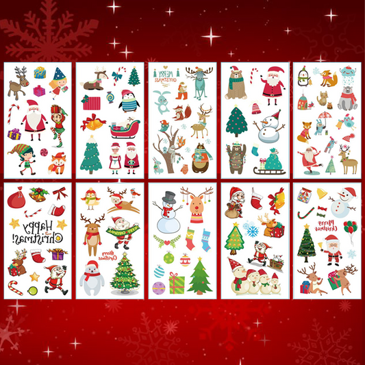 Skin-Safe Holiday Tattoo Stickers for Children