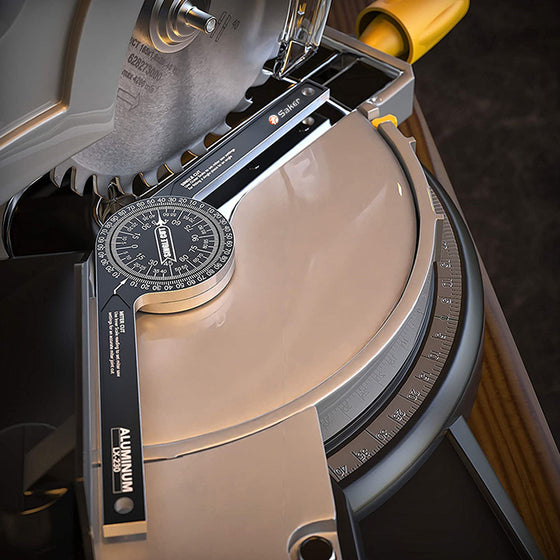 📏 7-inch Aluminum Mitre Saw Conveyor | Precision Angle Finder