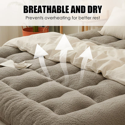 🛏️ 50% OFF NOW! ☁️ Supportive & Warm Thick Bed Mattress Pad – Extra Comfort, Breathable & Machine Washable 🧼