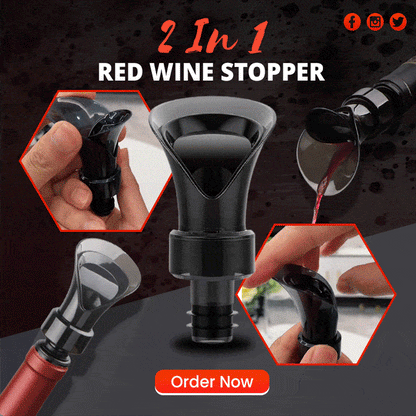 🍷 2-in-1 Wine Stopper – Seal & Pour With Ease
