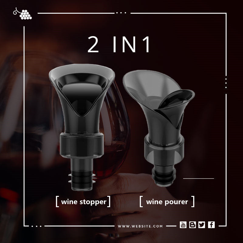 🍷 2-in-1 Wine Stopper – Seal & Pour With Ease