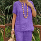 🥳2026 HOT SALE🥳💞50K+ SOLD!💕💫 50% OFF! Women's V-Neck Loose Fit Set – Cotton-linen blend, airy silhouette. Flattering on all body types. Versatile for any occasion. Your new favourite. 🛡️🕊️