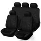 ⏳🔥LIMITED-TIME 50% OFF! ⏰Car Seat Covers for 5 Seats Universal, Fabric Breathable Car Front & Rear Seat Protectors, Airbag Compatible, Full Protection, Fits Most Cars Trucks Vans SUVs, Red Gray Black Blue Seat Covers