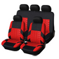 ⏳🔥LIMITED-TIME 50% OFF! ⏰Car Seat Covers for 5 Seats Universal, Fabric Breathable Car Front & Rear Seat Protectors, Airbag Compatible, Full Protection, Fits Most Cars Trucks Vans SUVs, Red Gray Black Blue Seat Covers