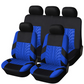 ⏳🔥LIMITED-TIME 50% OFF! ⏰Car Seat Covers for 5 Seats Universal, Fabric Breathable Car Front & Rear Seat Protectors, Airbag Compatible, Full Protection, Fits Most Cars Trucks Vans SUVs, Red Gray Black Blue Seat Covers