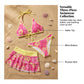 3-Piece Floral Halter Bikini Set with Ruffled Skirt
