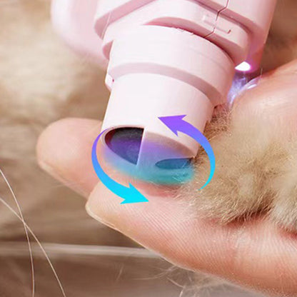 🐾 50% OFF! ✨ 2-in-1 LED Pet Nail Clipper & Grinder – Stainless Blade, Anti-Splash Guard & Quiet Motor for Dogs & Cats 🐶