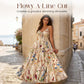 Plus Size Floral Print Spaghetti Strap Midi Dress