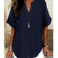 Fashion Loose Solid Color Short Sleeve Top
