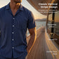Men's Vertical Stripe Beachwear Set