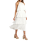 Damen gestuftes Sommerkleid mit Plissee