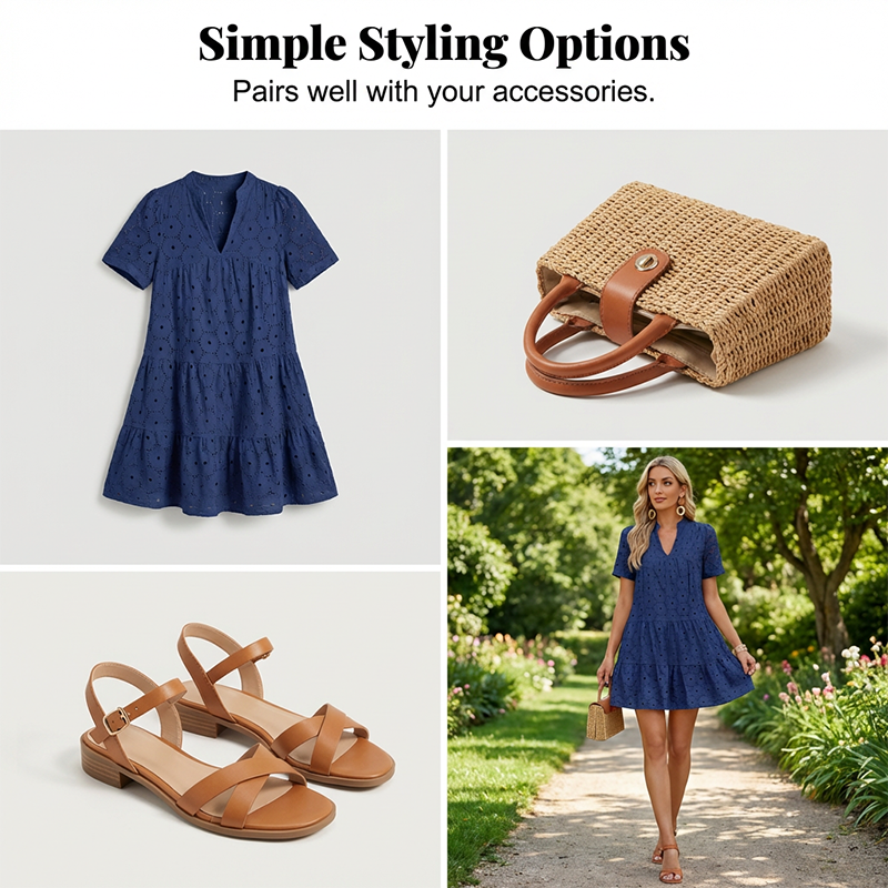 Women's Summer Lace Flowy Babydoll Dress
