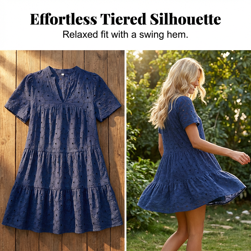 Women's Summer Lace Flowy Babydoll Dress