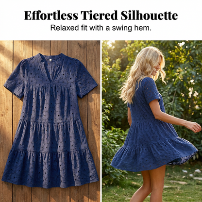 Women's Summer Lace Flowy Babydoll Dress