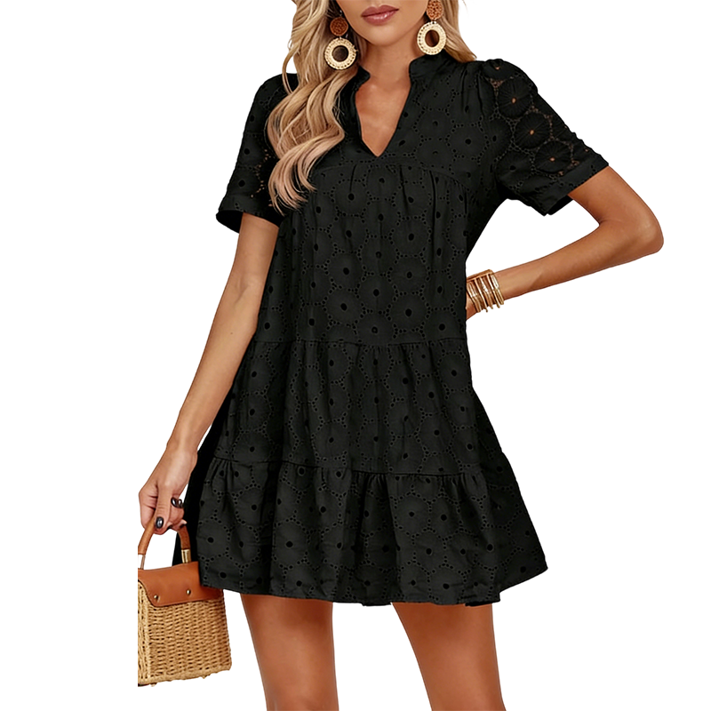 Women's Summer Lace Flowy Babydoll Dress