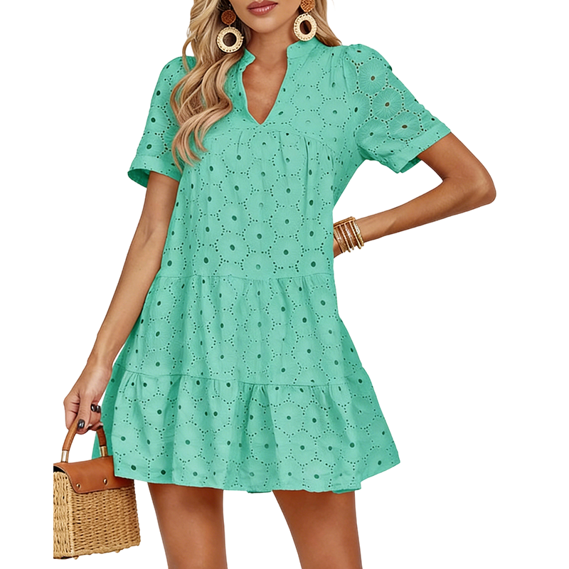 Women's Summer Lace Flowy Babydoll Dress