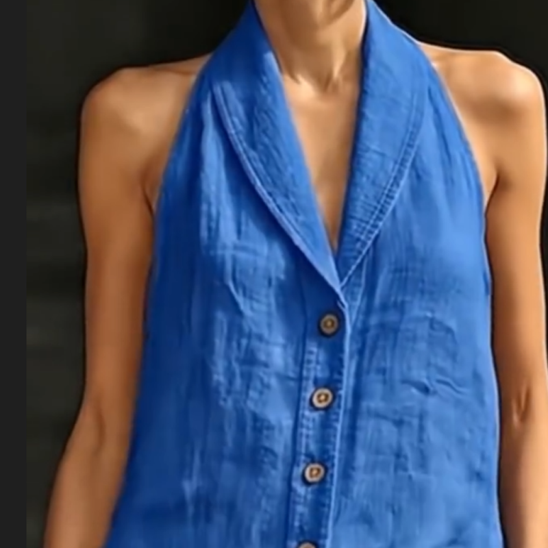 Solid Color Sleeveless Top and Trousers Lounge Set