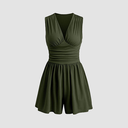 Women’s Deep V-Neck Sleeveless Romper