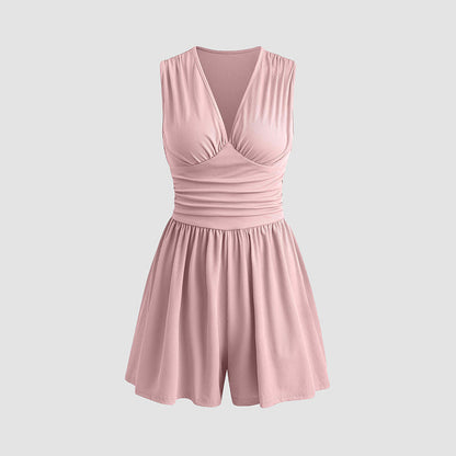 Women’s Deep V-Neck Sleeveless Romper