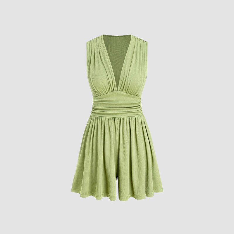 Women’s Deep V-Neck Sleeveless Romper